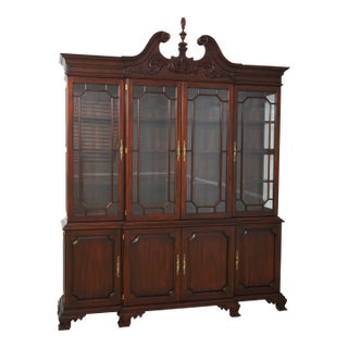 Henkel Harris Model 2382 Beveled Glass Mahogany Breakfront For Sale