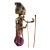 Vintage 1980s Indonesian Wayang Golek 23" Rod Puppet Javanese Folk Art W/ Base For Sale