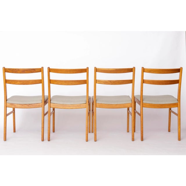 Vintage Oak Dining Chairs by Alb Johansson & Söner, 1960s, Set of 4 For Sale - Image 3 of 11