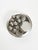 French decorative aluminium box dating from the 1970s. This small round box features a removable lid adorned with an...