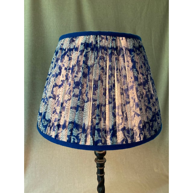 Shirred Blue & White Lamp Shades a Pair Chairish