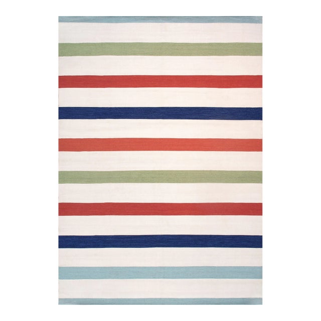 2020s Pasargad Home Hampton Indoor/Outdoor Area Rug, 8' 9" X 11' 9" Ivory For Sale