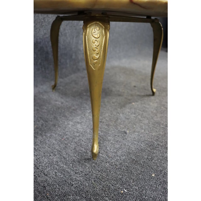 Onyx & Metal Coffee Table For Sale - Image 4 of 7