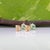 Metal Zambian Emerald Martini Solitaire Stud Earrings in Solid 14k Gold, Round 5mm, Pair For Sale - Image 7 of 7