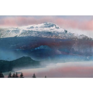 1980s Monoprint of a Mountain Landscape by Dennis Frings For Sale