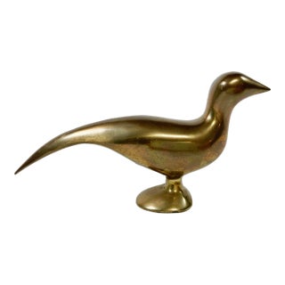 Vintage Dolbi Cashier Brass Bird Paper Weight For Sale