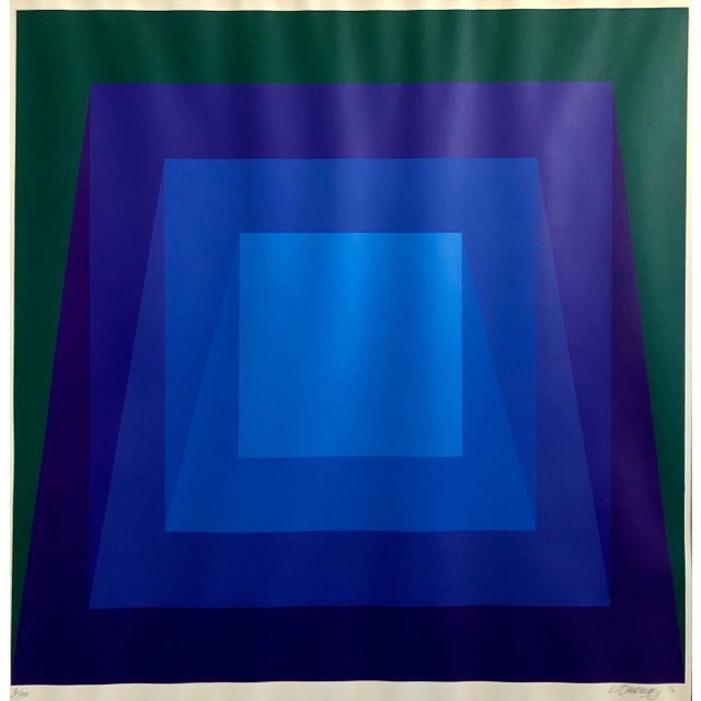 1970s Luitpold Domberger, 1970's Op Art Cintique Geometric Abstract Color Gradations Silkscreen Domberger, 1970 For Sale - Image 5 of 7