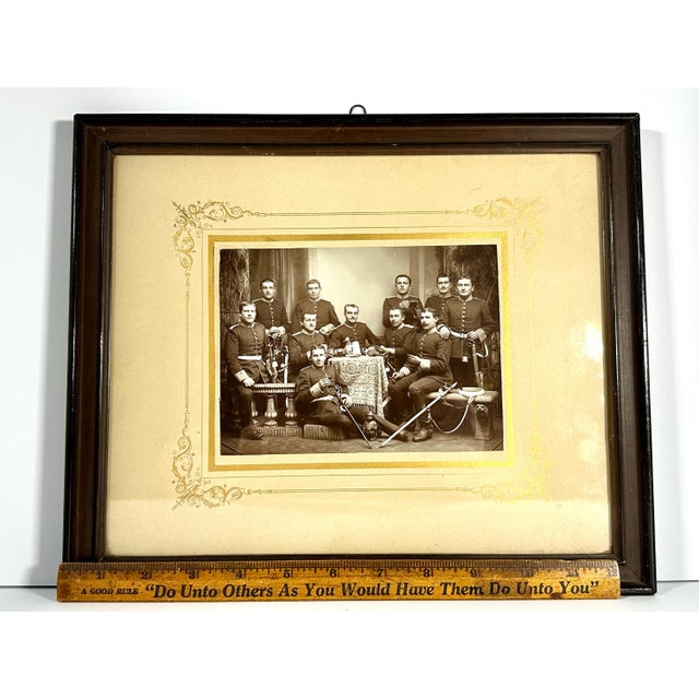 Antique Framed German Military Officers Photograph, c. 1900 For Sale - Image 9 of 10