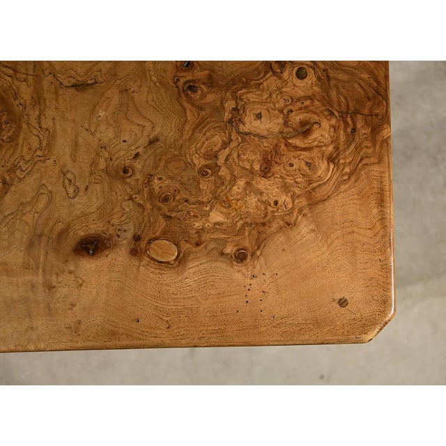 Wood Nightstand in Slush Magnifying Glass For Sale - Image 7 of 18