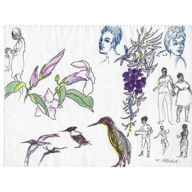 Painting by English artist Ivy Attwell (1895-1985). Attwell traveled extensively all over the world and recorded her...