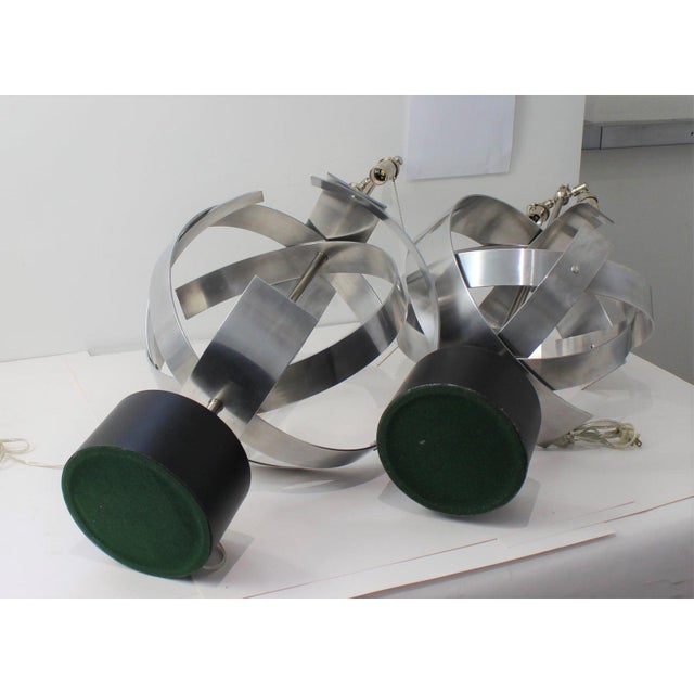 Armillary Style Table Lamps - the Pair For Sale - Image 10 of 13