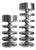 Aluminum Rimmed Stands, 1980, Set of 2 For Sale