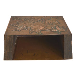 Italian Etched Copper Wall-Mounted Side Table by Victor Cerrato, 1960s For Sale