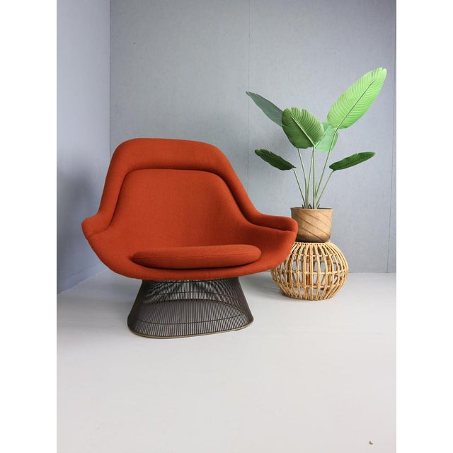 Early Bronze and Rust Red Lounge Chair by Warren Platner for Knoll, 1960s For Sale - Image 13 of 18
