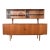 Mid 20th Century Axel Christiansen Teak Tambour Credenza With Glass Top Hutch For Sale