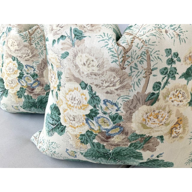 Love this floral from Lee Jofa! "Althea" featured here in the colorway citron, is a beautiful print with 100% linen shades...