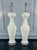 1960s Vintage Murano Ballerina Glass Table Lamps of White For Sale - Image 5 of 10