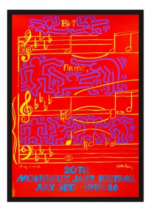 Andy Warhol & Keith Haring, Montreux Jazz Festival, 1986, Print, Framed