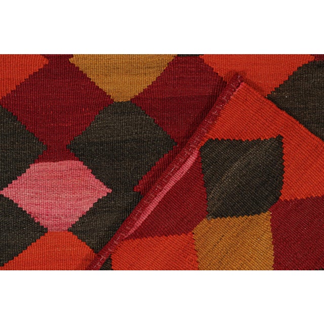 Textile Vintage Shahsavan Persian Kilim Runner in Polychromatic Pattern - by Rug & Kilim For Sale - Image 7 of 7