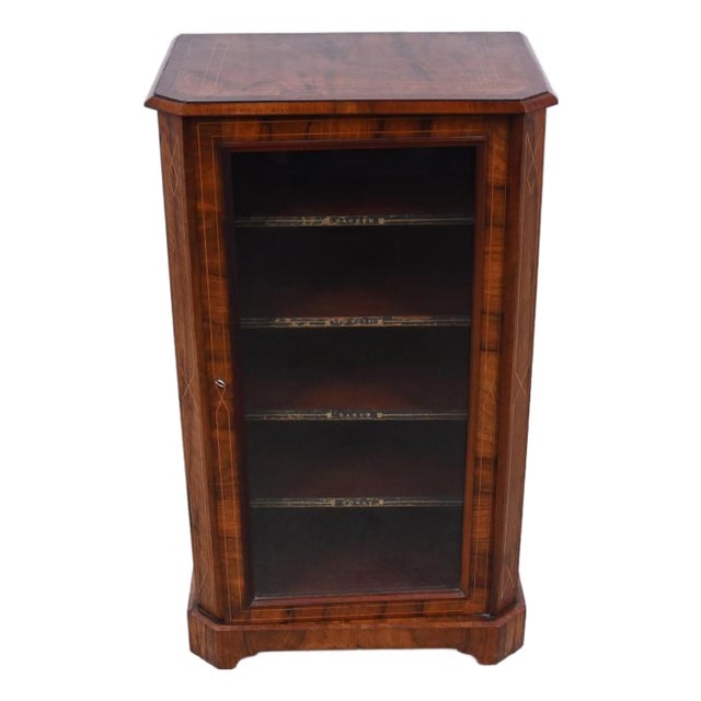 Victorian Sheet Case Music Cabinet in Walnut, 1880s For Sale