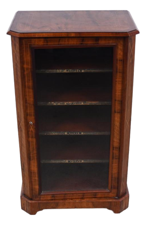 Victorian Sheet Case Music Cabinet in Walnut, 1880s