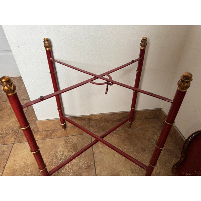 Dessau Home Hand-Painted Gilt Tray Table – Florentine Style For Sale - Image 9 of 10