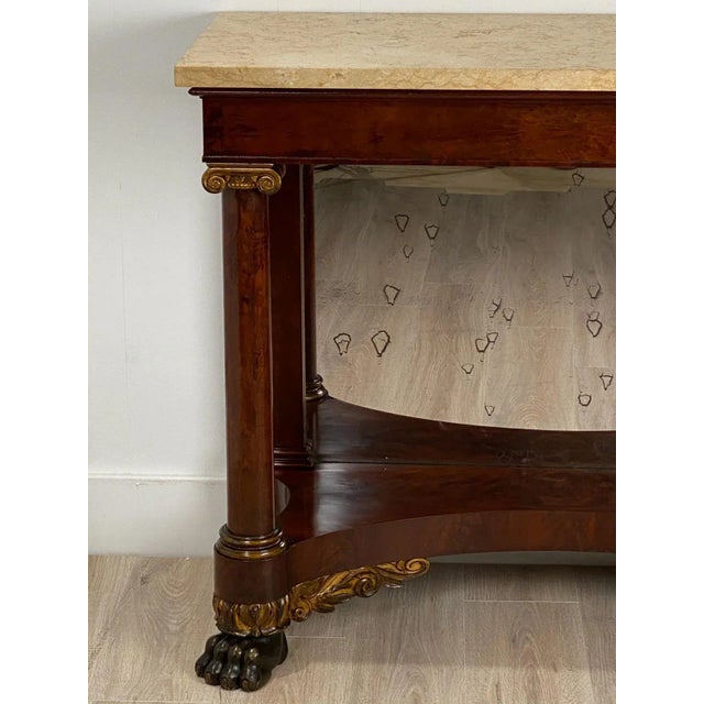 American American Empire Mahogany Console Table Circa 1830 For Sale - Image 3 of 9