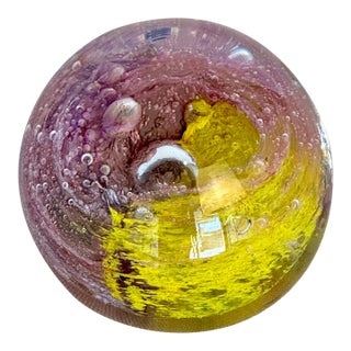 Vintage Italian Glass Paperweight For Sale