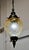 French Art Deco Crackle Glass Hanging Pendant Light, 1920s For Sale - Image 3 of 6