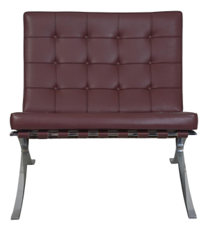 Barcelona Chair in Burgundy Leather by Ludwig Mies van der Rohe, 2000s