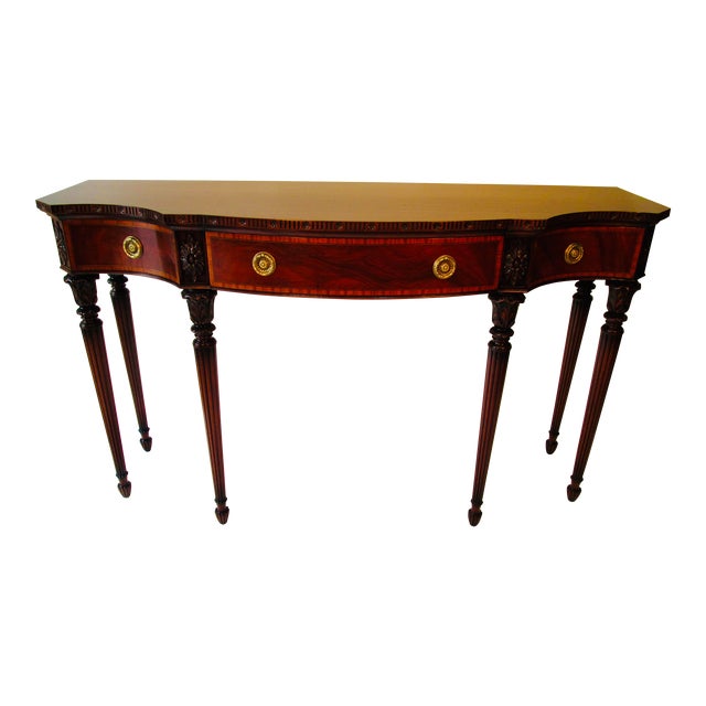 1940s Mahogany Silver Console Made by Joseph Gerte For Sale