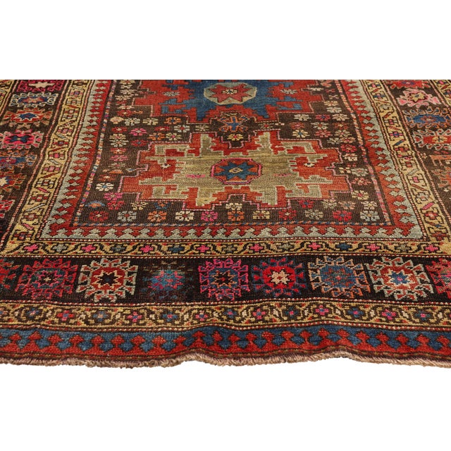 Late 19th Century Caucasian Kurd Rug, 04'02 X 06'10 For Sale - Image 4 of 10