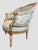 Antique French Painted Frame Chairs Striped Upholstery, Pair For Sale - Image 12 of 15