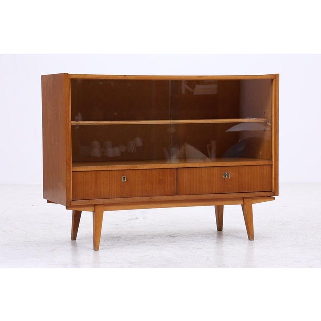 Vintage Sideboard with Glass Sliding Doors, 1960s For Sale - Image 4 of 14