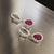 Diamond Rubellite Tourmaline Drop Earrings 18k W Gold 2.93 TCW Certified For Sale - Image 4 of 12
