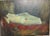 Unknown, illegible. Reclining nude woman, a fine, charming painting, in original, unrestored condition. Oil on canvas,...
