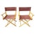Vintage Solid Maple Directors Chairs With Brown Canvas Upholstery, a Pair For Sale - Image 9 of 9
