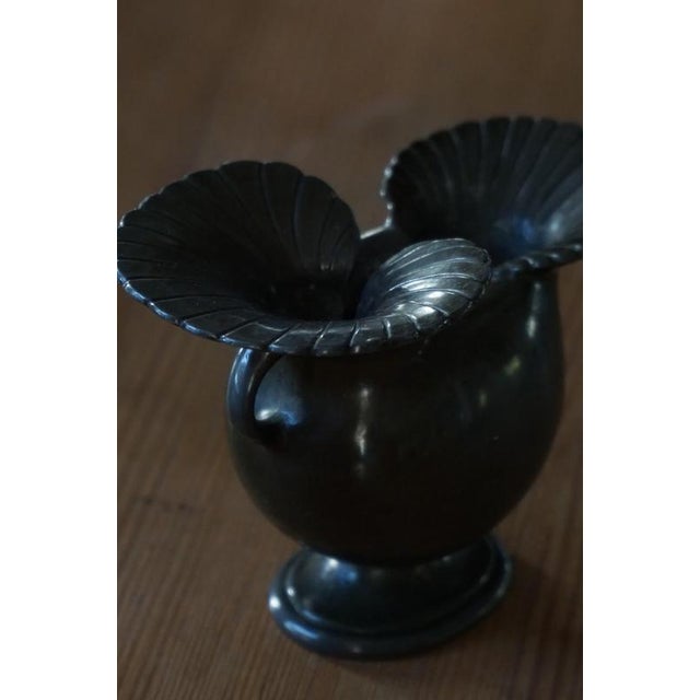 Gold Art Deco Scandinavian Danish Model D‑118 Diskometal Vase from Just Andersen, 1930s For Sale - Image 8 of 16