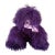 Purple Mongolian Lamb Fur Large Collectible Teddy Bear by Bear Mountain Artist Kathy Bindert For Sale