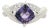 1.51 Carat No-Heat Purple Sapphire Diamond Platinum Ring, Gia Certified, Size 6.75 For Sale