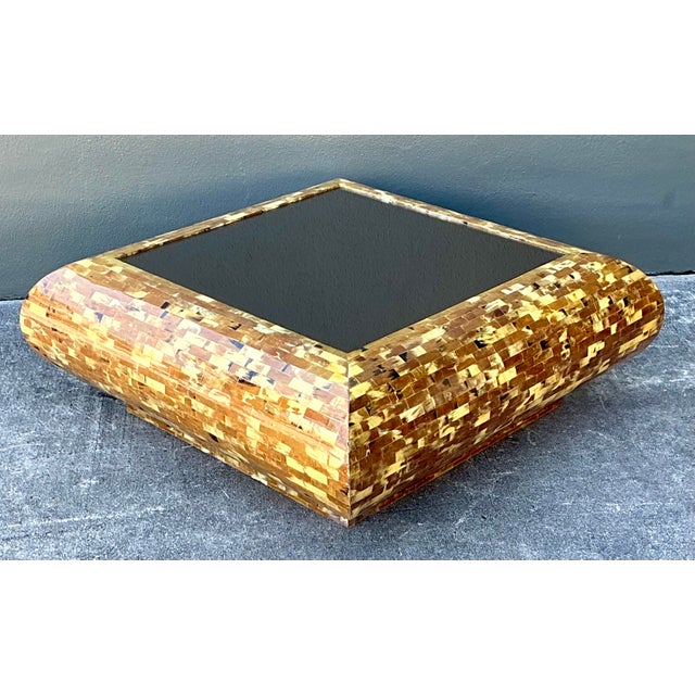Wood Vintage Tessellated Horn Coffee Table For Sale - Image 7 of 12