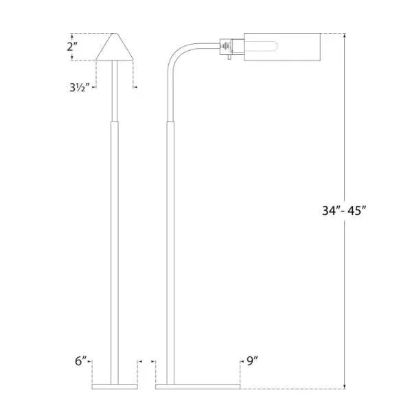 Transitional Visual Comfort Signature Studio Adjustable Floor Lamp in Polished Nickel For Sale - Image 3 of 3