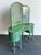 Shabby Chic Vintage Distressed Mirrored Vanity and Chair For Sale - Image 3 of 12