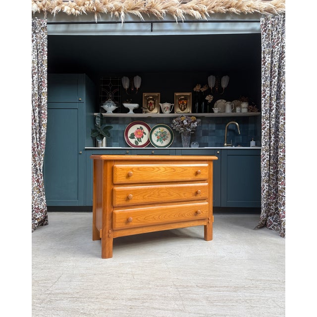 Large Vintage Chest of Drawers in Elm, 1970s For Sale - Image 8 of 18