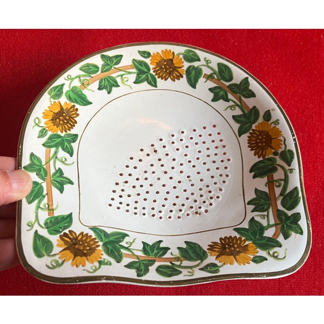 19th Regency Creamware Dairy Skimmer or Strainer for Cream For Sale - Image 4 of 7