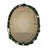 Vintage mid century Hollywood regency floral and leaf design mirror. Measures 14” w x 1.75” d x 18” h.