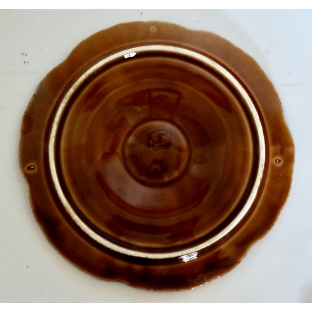 French Faience Sarreguemines Oyster Plate For Sale - Image 9 of 9