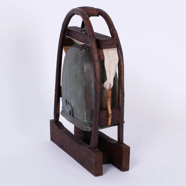 Metal Indian Bronze Elephant Bell For Sale - Image 7 of 8