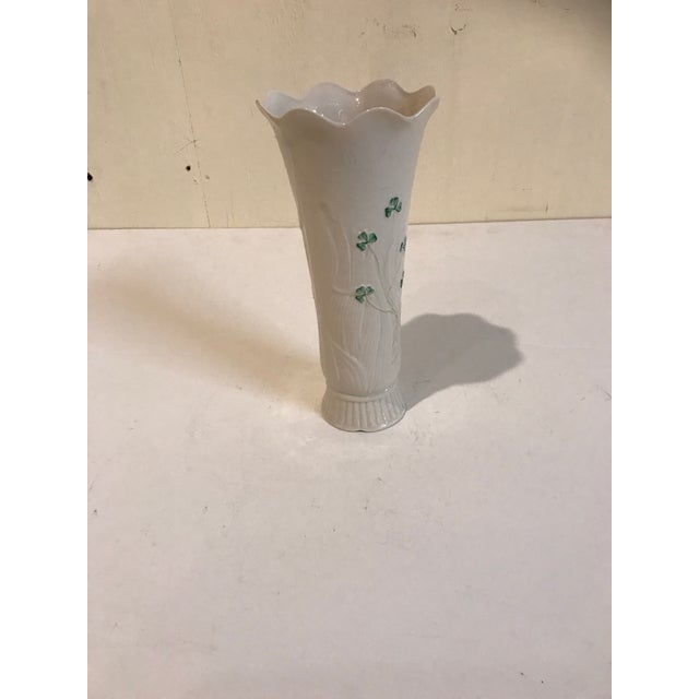 Vintage Irish Porcelain Belleek Flower Vase Chairish