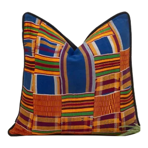 Paa Vintage African Kente Pillow Cover